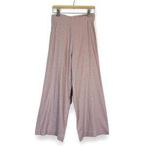 Pink Linen Trousers Pants Wide Leg Crop Vacation Small